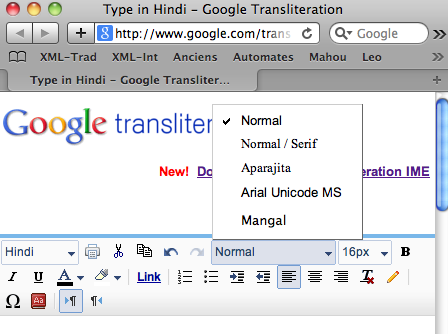 Mise en forme Hindi